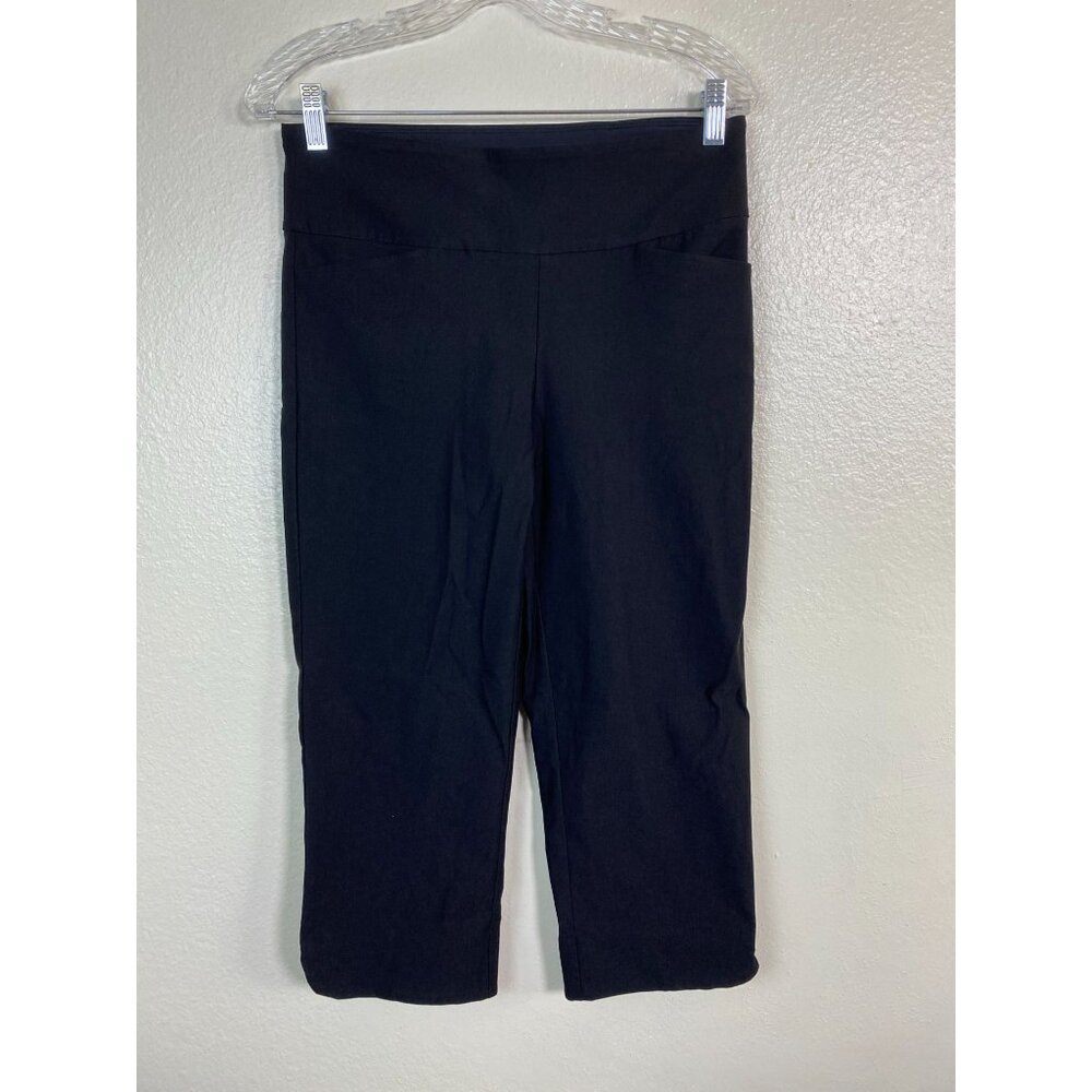 S.C. & Co. Black Cropped Stretch Capri Pants Womens Size 8 Stretch capsule Neutr